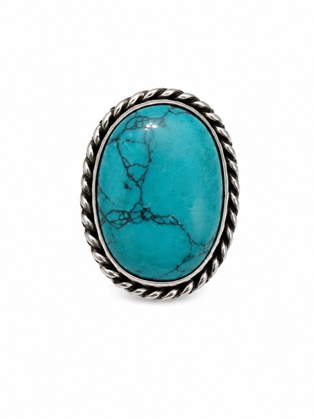 925 Stamped Turquoise Sterling Silver Ring